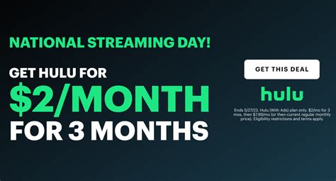 hulu 0.99|hulu 2.99 for 3 months.